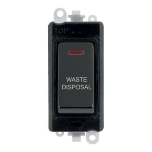 Click GridPro 20Ax Double Pole Switch With Led Module Black Black Nickel Waste Disposal