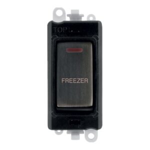 Click GridPro 20Ax Double Pole Switch With Led Module Black Matt Bronze Freezer