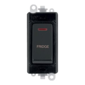 Click GridPro 20Ax Double Pole Switch With Led Module Black Matt Black Fridge