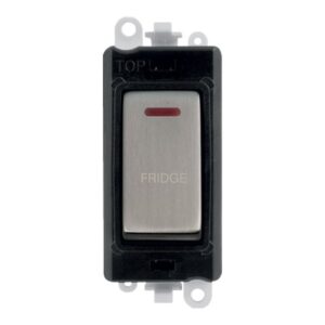 Click GridPro 20Ax Double Pole Switch With Led Module Black Stainless Steel Fridge