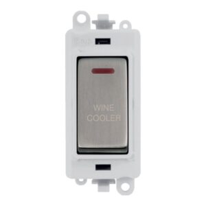 Click GridPro 20Ax Double Pole Switch With Led Module Polar White Stainless Steel Wine Cooler