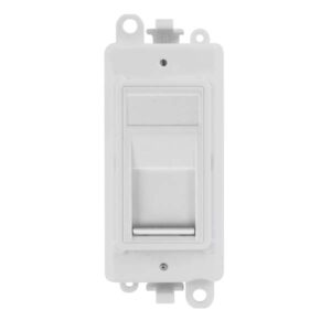 Click GridPro Rj45 Cat-6 Outlet Polar White