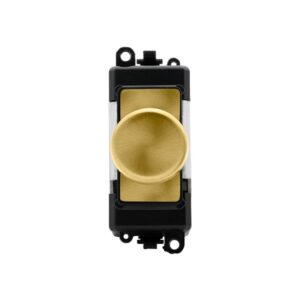 Click GridPro 100W GridPro Dual Mode Dimmer Module With Trim Black Insert Satin Brass