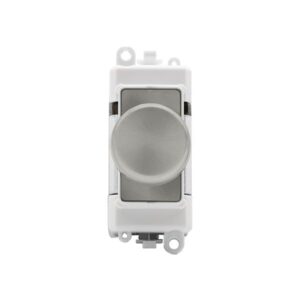 Click GridPro 100W GridPro Dual Mode Dimmer Module With Trim Polar White Insert Satin Chrome