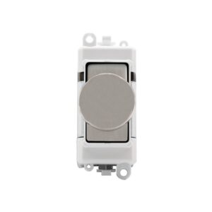 Click GridPro 100W GridPro Dual Mode Dimmer Module With Trim Polar White Insert Stainless Steel