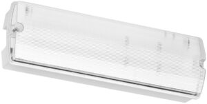 Eterna 4W Li-Ion LED Maintained EMERGENCY Bulkhead With ISO 7010 Legend Set