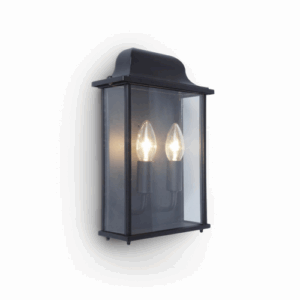 Lutec Holly IP44 E14 Wall Light Black