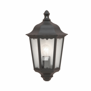 Lutec Cotswold IP44 E27 Wall Light Black