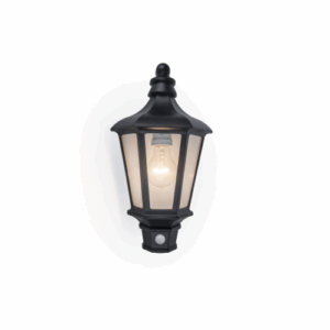 Lutec Cotswold PIR IP44 E27 Wall Light Black