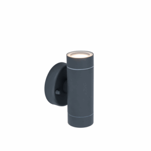 Lutec Rado IP44 2X GU10 Wall Light Black Graphite