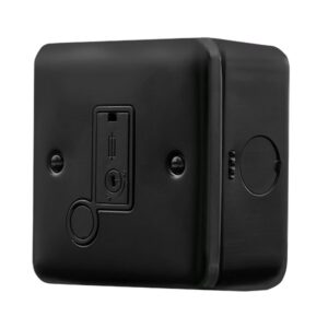Click Metal Clad Pro 13A Fused Connection With Flex Outlet With Optional Flex Outlet Black