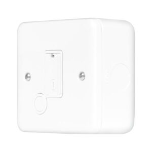 Click Metal Clad Pro 13A Fused Connection With Flex Outlet With Optional Flex Outlet Polar White