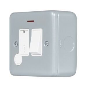Click Metal Clad Pro 13A Switched Fused Connection With Flex Outlet With Optional Flex Outlet & Led