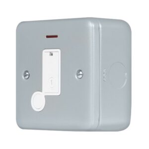 Click Metal Clad Pro 13A Fused Connection With Flex Outlet With Optional Flex Outlet & Led