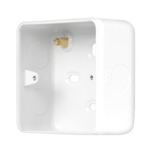 Click Metal Clad Pro 1 Gang 40Mm Deep Surface Mounting Box (Without Knockouts) Polar White