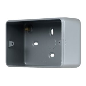 Click Metal Clad Pro 2 Gang 40Mm Deep Surface Mounting Box (Without Knockouts)