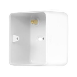 Click Metal Clad Pro 1 Gang 50Mm Deep Surface Mounting Box (Without Knockouts) Polar White