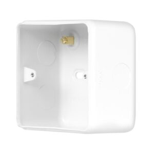 Click Metal Clad Pro 1 Gang 50Mm Deep Surface Mounting Box Polar White