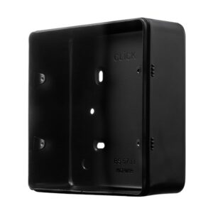 Click Metal Clad Pro 2 Gang 50Mm Deep 2 Tier Surface Mounting Box (Without Knockouts) Black