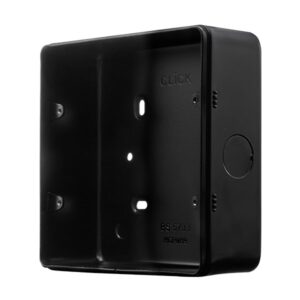 Click Metal Clad Pro 2 Gang 50Mm Deep 2 Tier Surface Mounting Box Black