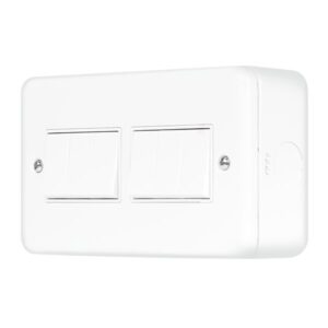 Click Metal Clad Pro 10Ax 6 Gang 2 Way Switch Polar White