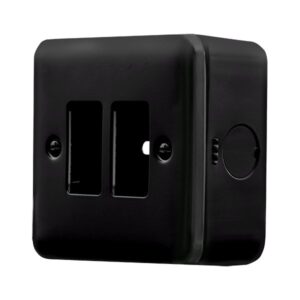 Click Metal Clad Pro 2 Gang GridPro Front Plate Black