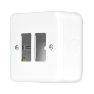 Click Metal Clad Pro 2 Gang GridPro Front Plate Polar White