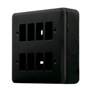 Click Metal Clad Pro 8 Gang GridPro Front Plate Black