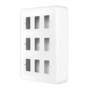 Click Metal Clad Pro 9 Gang GridPro Front Plate Polar White