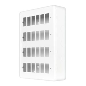 Click Metal Clad Pro 24 Gang GridPro Front Plate Polar White