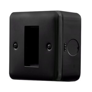 Click Metal Clad Pro 1 Gang New Media Unfurnished Plate 1 Aperture Black