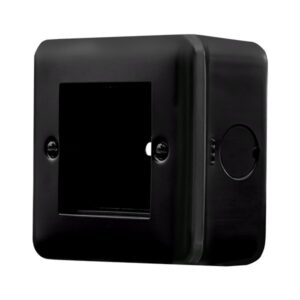 Click Metal Clad Pro 1 Gang New Media Unfurnished Plate 2 Aperture Black