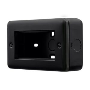 Click Metal Clad Pro 2 Gang New Media Unfurnished Plate 4 Aperture Black