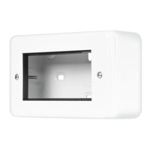 Click Metal Clad Pro 2 Gang New Media Unfurnished Plate 4 Aperture Polar White