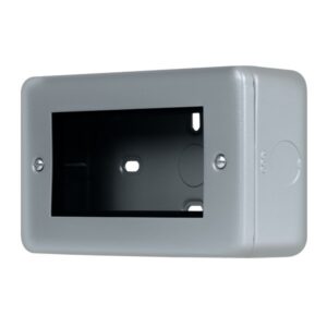 Click Metal Clad Pro 2 Gang New Media Unfurnished Plate 4 Aperture