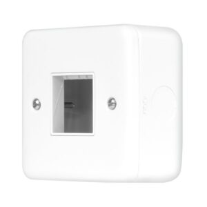 Click Metal Clad Pro 1 Gang Minigrid Plate 2 Aperture Polar White