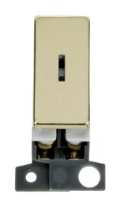 Click MiniGrid 2 Way Ingot 10Ax Keyswitch Brass
