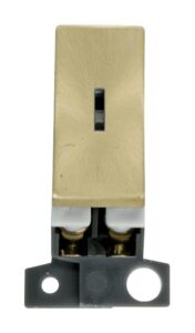 Click MiniGrid 2 Way Ingot 10Ax Keyswitch Satin Brass