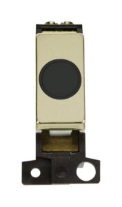 Click MiniGrid 20A Ingot Flex Outlet Module Black- Brass