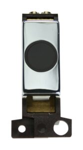 Click MiniGrid 20A Ingot Flex Outlet Module Black- Chrome