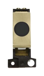 Click MiniGrid 20A Ingot Flex Outlet Module Black- Satin Brass