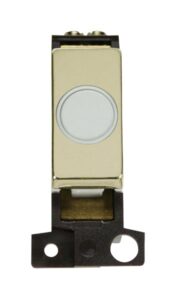 Click MiniGrid 20A Ingot Flex Outlet Module White- Brass