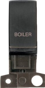 Click Minigrid 13A / 10Ax Dp Resistive Switch Module Matt Bronze Boiler