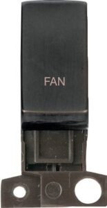 Click Minigrid 13A / 10Ax Dp Resistive Switch Module Matt Bronze Fan