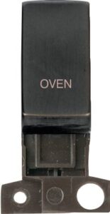 Click Minigrid 13A / 10Ax Dp Resistive Switch Module Matt Bronze Oven