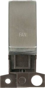 Click MiniGrid 13A 10Ax Dp Ingot Switch Ss "Fan"