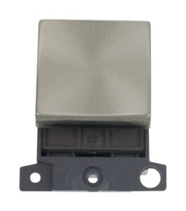 Click MiniGrid 20A Dp Ingot Switch Brushed Stainless Steel