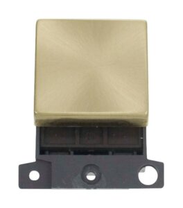 Click MiniGrid 20A Dp Ingot Switch Satin Brass