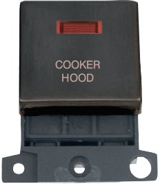 Click Minigrid 20A Dp Switch Module With Neon- Matt Bronze Cooker Hood