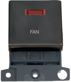 Click Minigrid 20A Dp Switch Module With Neon Matt Bronze Fan